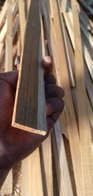 1 paket isi 6 list kayu jati asli 5mm x 3 cm tipis presisi untuk kerajinan moulding dan dekorasi rum