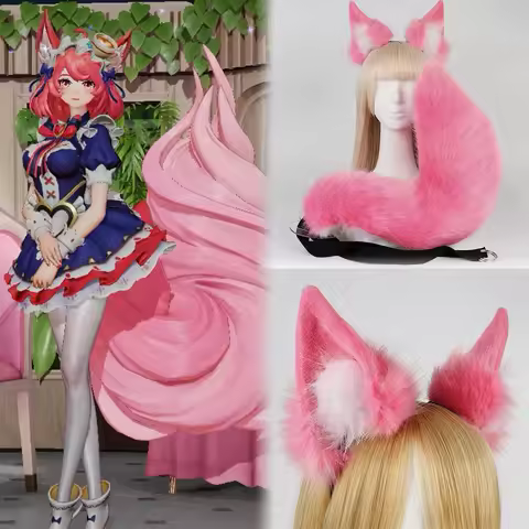 King glory cos Daji maid coffee fox ears props cosplay comic show animal ears headband tail