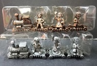 風雲火車公仔套裝/古銅版and銀灰版，分別：步驚雲/雄霸/皇影Q版公仔，馬榮成作品，天下2001年出品