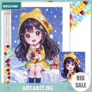 5D DIY Full Square Drill Diamond Painting Girl Kit Home Decor Art 45x65cm