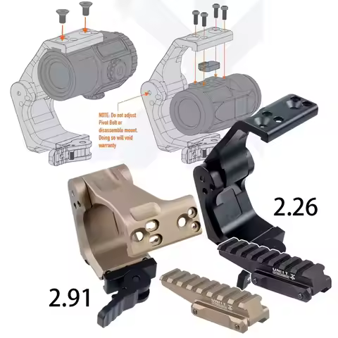Unity FAST FTC OMNI Magnifier Riser Mount Tactical 2.26 2.91 Scope Sight Picatinny Rail for Juliet E