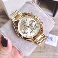 Michael Kors Stainless Steel Ladies Watch - MK5798 Mini Bradshaw Chronograph Champagne Dial