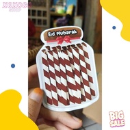 (50Pcs) 3D Reversible Jar Cake Eid Envelopes Size. 7X9.5 Cm Front and Back Motif for Eid al-Fitr Ang