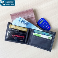 Vercase V1 Dompet Kulit Pria Lipat Dua Black