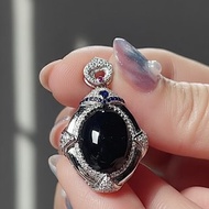 墨翠蛋面吊墜 925純銀 | 天然緬甸A貨翡翠 | 送禮