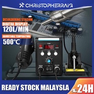 ❗3 Years Warranty❗2in1 soldering station/Hot Air Desolder Rework Soldering Station Gun/soldering iro