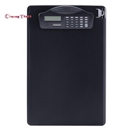 【Chuangtfx03】Multifunctional Clipboard with Binder Calculator Writing Pad Pen Slot & Scale for A4 Pa