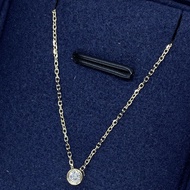 Bezel Setting 14k Yellow Gold 0.05ct DEF VS-VVS CVD HPHT Lab Grown Diamond Pendant Necklace 18inch