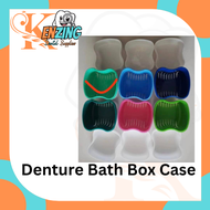 Denture Case - Denture Bath Box Cleaning teeth Case Dental False Teeth Storage Box