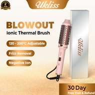 Ukliss Blowout Brush 3 In 1 Hair Curler Ionic Thermal Brush Hot Air Comb Curling Iron Straightener B