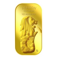 FC7 Puregold 1g SG Merlion FOUNTAIN Gold Bar l 999.9 Pure Gold