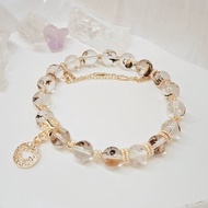 耀心之光。高品黃泥閃靈鑽 水晶手串