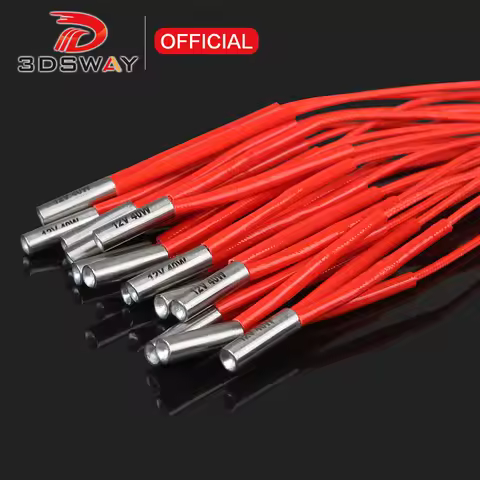 3DSWAY 3D Printer Parts 12V/24V 40W/70W Heating Pipe Ceramic Cartridge Heater Heating tube 6*20mm 1M