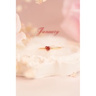 Quielle Birthstone Ring Adjustable Stainless Steel