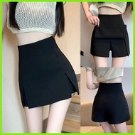 ﹊ ◶ Mini Skirt For Woman Sexy Korean High Waist Skirt Shorts Black palda short White Slit Skirt