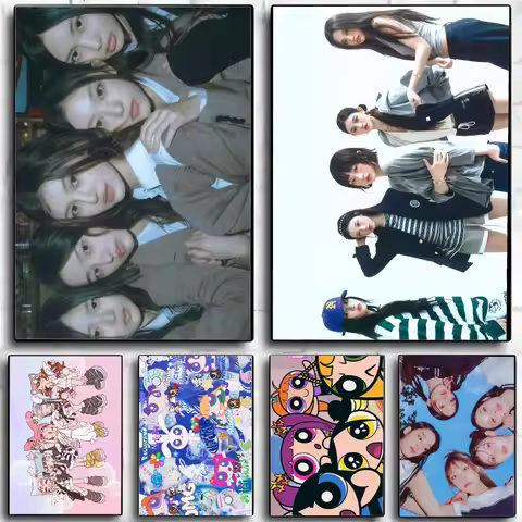 KOR Girl Band N-NewJeans Poster HD Posters Home Room Bar Cafe Decor Art Wall Painting Picture