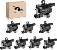 Set of 8 Round Ignition Coil Pack for V8 5.3 6.0 Chevy Silverado 1500 2500 Tahoe Suburban Express GM