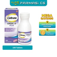 Caltrate Calcium + D Plus 100 Tablets EXP:05/2027 [ Caltrate 600 Plus Farmasi CS ]