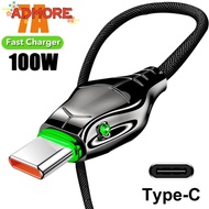 ADMORE USB Type A To Type C Cable, 7A 100W Type C Fast Charger Cable, Durable with Green Light Zinc 