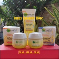 [3 PCS] GARNIER Light/Bright Complete Krim Siang + Malam + Sabun Muka