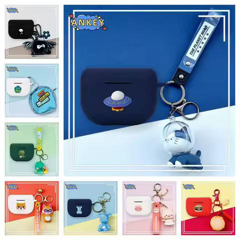 for Jabra Elite 10 , Elite 8 Active Case Elite8 Elite10 Protective silicone Cute Cartoon Covers Blue