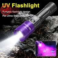 Portable Uv Torches Usb Rechargeable Violet Light Battery Zoomable Detection Outdoor Powered D1c9