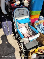 免運!!!!   水藍色-嬰兒手推車 簡便款 0-15歲 酷獅拉 嬰兒加寬雙向推車