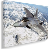 Fighter Jet Poster Raptor F-22 Airplane Wall Art Canvas Prints Aviation Wall Decor Framed Air Force 