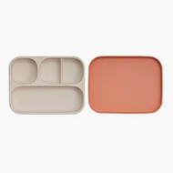 MOYUUM ผลิตภัณฑ์จานซิลิโคน แพลตตินั่ม สำหรับเด็ก แบบ 4 ช่อง และ แบบ  2 in 1  (เลือกสีได้)