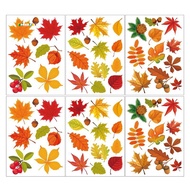 Thanksgiving Fall Leaves Window Clings Thanksgiving Fall Window Stickers for Glass Window Seasonal A