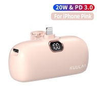 【Malaysia Stock】KUULAA 5000mAh Powerbank Mini 20W/18W Fast Charger Power banks Portable 12V/1.67A Fast Charging Powerbanks for iPhone 15/15 Pro Max/14/14 Pro Max/13/13 Pro Max/12/11/XR/X/8/7/6 Power bank Xiaomi Samsung and more Android phones