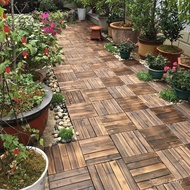 Lantai kayu pepejal luar rumah, kayu antiseptik berkarbonat, pedal kayu luaran, teres balkoni, lanta