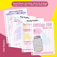 AlafaKingdom Loose Leaf Financial Planner A5 20-hole binder filling