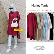KEMEJA KATUN Harley tunic by aqeela toyobo cotton shirt ld120 nursing plain work shirt