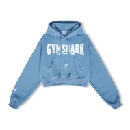 New Gymshark Sweater Womens Short Loose Hooded Sweater Fitness Training Sports All-Match Shark Top