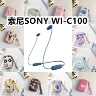 Suitable for SONY SONY WI-C100 Wired Sports Headset Bag Cartoon EVA Protective Box