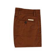 Hazard กางเกงทำงานขายาวไม่มีจีบ ผ้า Cotton(คอตตอน) สีน้ำตาล (41)