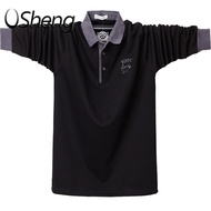 เสื้อยืดเสื้อโปโลแขนยาว VSheng สำหรับไซส์ใหญ่สำหรับผู้ชาย M ไป6XL