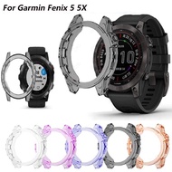 For Garmin Fenix 5 5X Smart Watch Protective Frame Soft Crystal Clear TPU Case Cover For Garmin Fenix5 Fenix5X