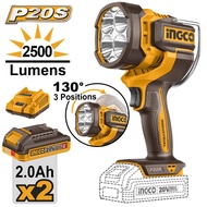 INGCO 20V LI-ION WORK LAMP 22.55W 2500 LUMENS 2X2.0AH CWLI20887