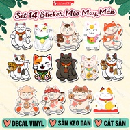Lucky Cat Sticker Waterproof Lucky Cat Sticker - Cute Sticker for Phones, Suitcases, Notebooks