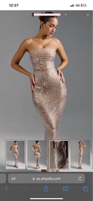 Oh Polly Embellished Rhinestone Dress