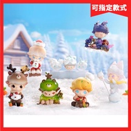 [Ready Stock] DIMOO Snowman's Letter Series Christmas Figure POPMART Gift Trendy Mystery Box Doll Decoration Mystery Box Fashion Toy Box Play Hidden Style Mystery Draw Box