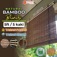SUPERSAVE 5ft / 5 kaki Bidai Buluh Bamboo Blind Bidai Kayu Outdoor Blind Wooden Blinds Woodblind Mer
