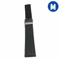 BEST RUBBER WATCH STRAP CLASP FOLDING WATCH STRAP 20mm 22mm 24mm - Black, 20