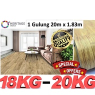 Tikar Getah 20m x 1.83m (6 kaki) Tebal 0.4mm PVC Vinyl Carpet Flooring Rug Mat Canopy Karpet Khemah