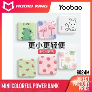 100% ORIGINAL YOOBAO YB-6024 MINI 10000MAH POWER BANK ULTRA LIGHT CUTE POWERBANK WITH TORCH LIGHT DU