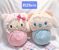 Hello Kitty Charmmy Kitty Cinnamoroll BB 襁褓 latte bear baby 系列 拉花熊 奶嘴 手抱 嬰兒 包巾 造型 大公仔 sanrio 毛公仔 日本 