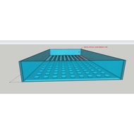 CUSTOM ACRYLIC TRAY BOX AQUARIUM FILTER 39 X 20 X 4 CM
