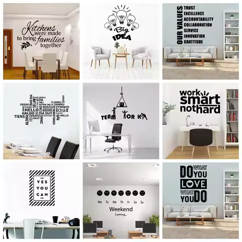 1 pc NEW team work Self Adhesive Vinyl Waterproof Wall Art Decal For Living Room Bedroom Waterproof 